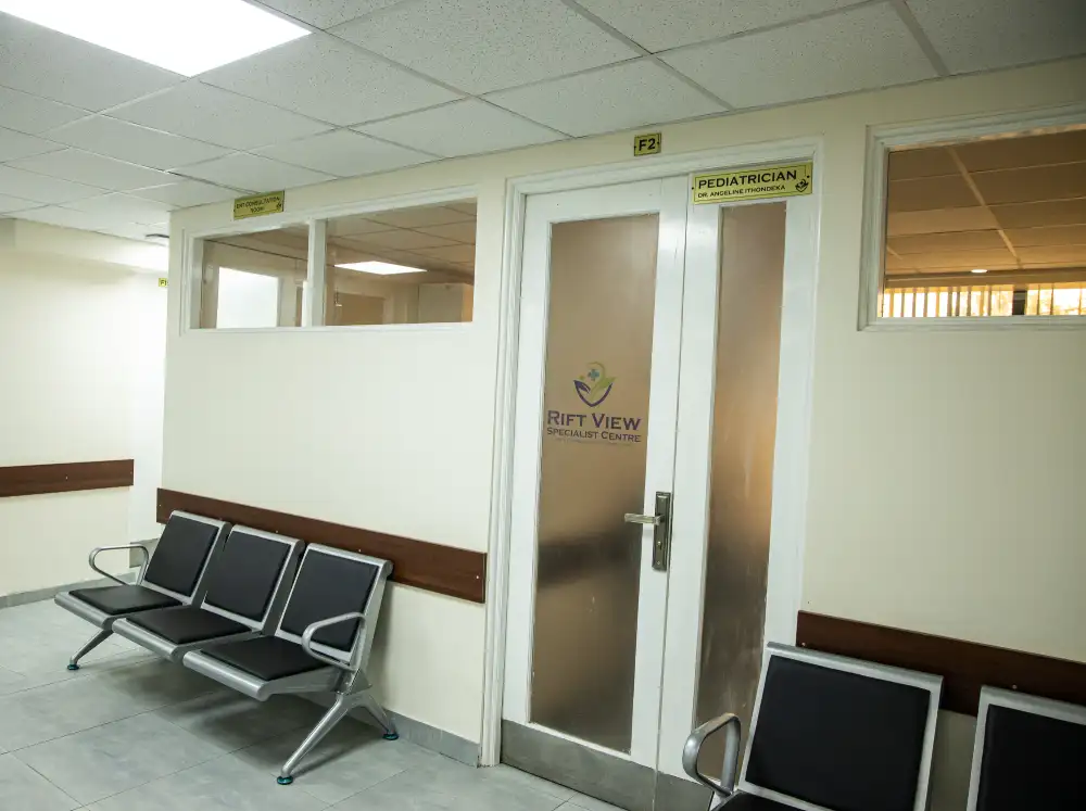 Child-friendly pediatrician and child health clinic office